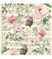 PAPEL ARROZ 54x33  MUSICAL FLOWERS